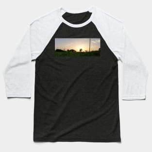 Sunset over the field Baseball T-Shirt